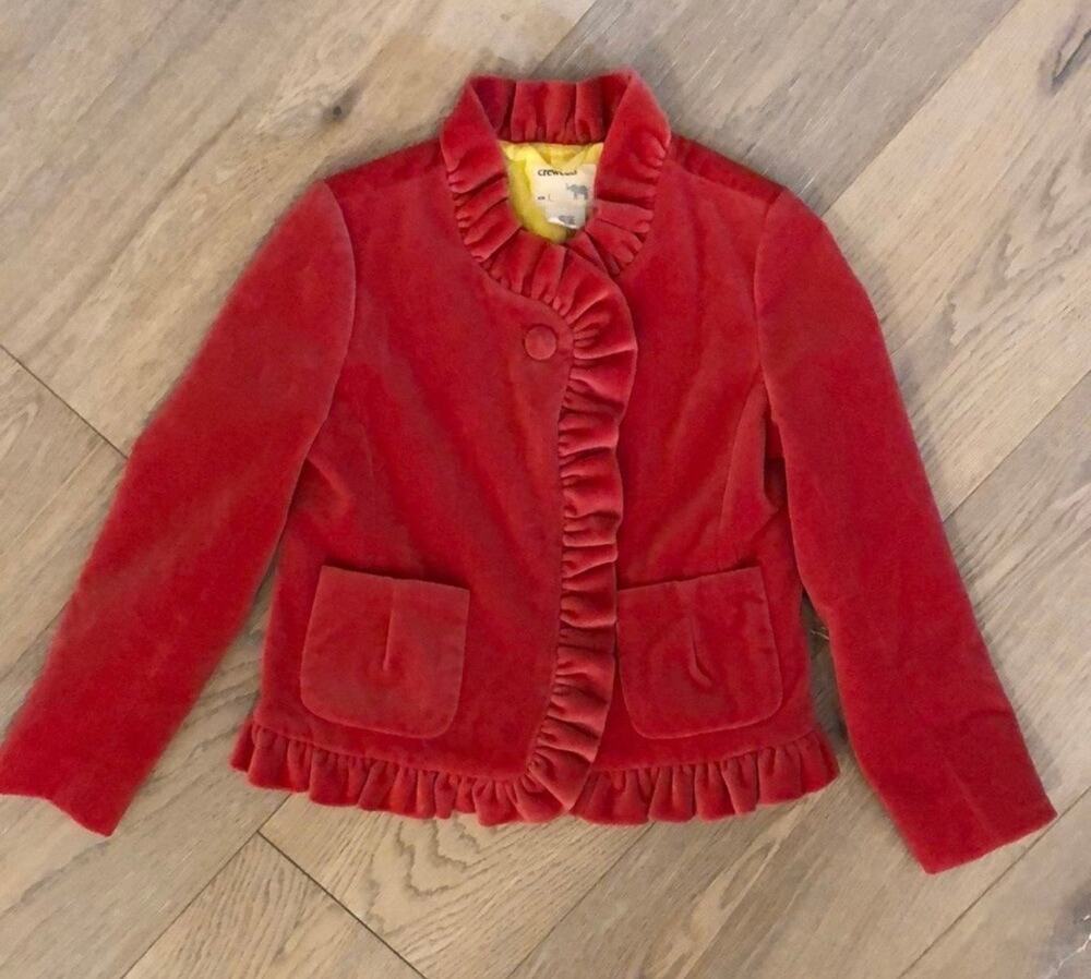 J Crew Crewcuts EUC velvet & Ruffle jacket